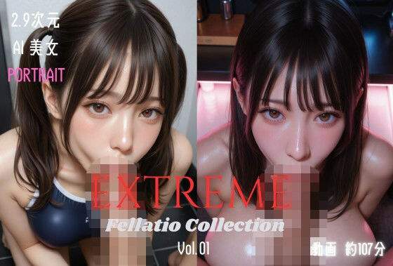 【3DCG】【】2.9次元AI美女 PORTRAIT EXTREME Fellatio Collection VOL.01 AI SEX 動画集｜KEI diffusion