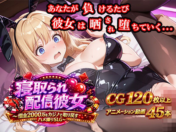 【動画・アニメーション】【】寝取られ配信彼女 〜借金2000万をカジノで取り戻すハメ撮りSLG〜｜ノワールワークス