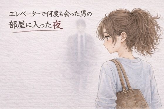【OL】【】エレベーターで何度も会った男の部屋に入った夜 ―そのままの夜―｜夜の灯る部屋