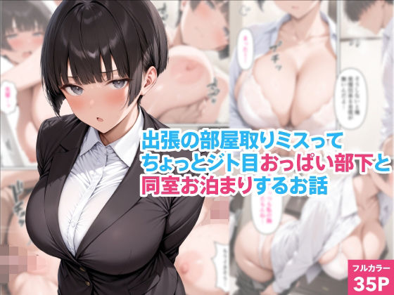 【OL】【】出張の部屋取りミスってちょっとジト目おっぱい部下と同室お泊まりするお話｜くろくろキャノン
